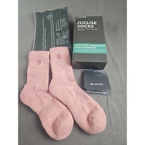 Juclise Alpaca Wool Hiking Socks, Thermal Winter Crew Socks Warm Thick Fuzzy
